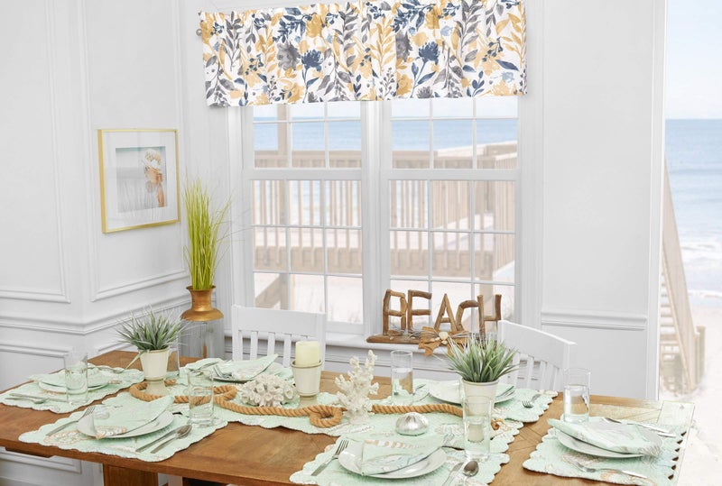 C&F Home Watercolor Natural Flowers & Leaves 100% Cotton Single Window Treatment Curtain Valance 16" x 72" All Seasons Versatile Spring Springtime Farmhouse Bedroom Guestroom Kitchen Living Room - Image 3